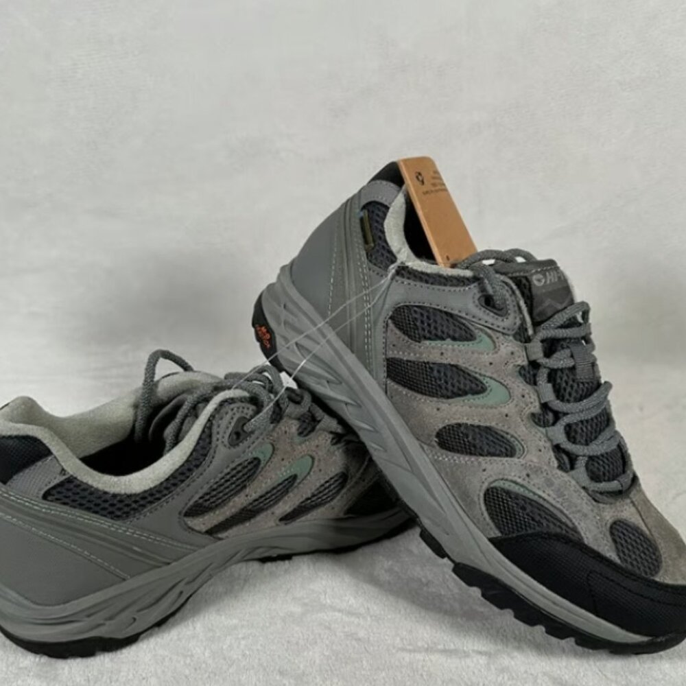 Hi-Tec Hiking Shoes Women Size 8.5M Gray Lace-Up Low Toe Waterproof 77516 NWOB